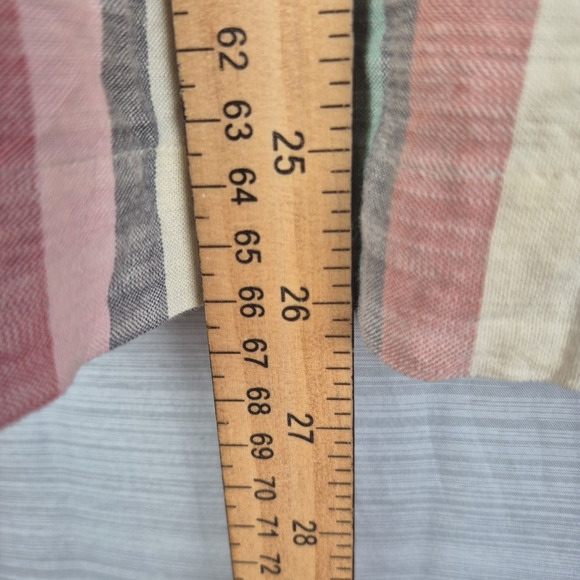 Madewell Mini Dress Womens XXS Puff-Sleeve Trapeze in Rainbow Stripe Colorful - Picture 9 of 14